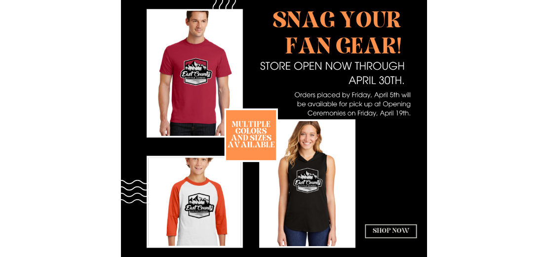 ECLL Fan Gear Fundraiser is now open through April 30th!